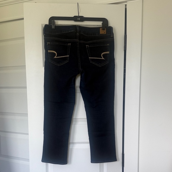 Dark Indigo Denim Cropped Jeans - Picture 2 of 5